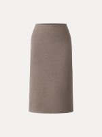 Slimming A-line Pull-on Midi Skirt - Image 11