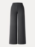 Stretchy Mid Rise Straight Leg Pull-on Pants with Pockets - Image 26