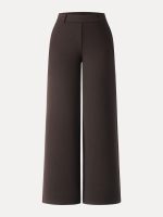 Stretchy Mid Rise Straight Leg Pull-on Pants with Pockets - Image 25