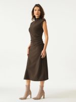Mockneck Tucks Midi Dress - Image 6