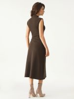 Mockneck Tucks Midi Dress - Image 7