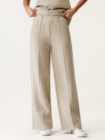 High Waisted Straight Leg Pull On Pant