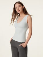 Stretchy V-neck Cotton New Airy Brami Tank - Image 18