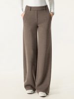 Stretchy Mid Rise Straight Leg Pull-on Pants with Pockets - Image 13