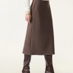 Slimming A-line Pull-on Midi Skirt