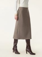 Slimming A-line Pull-on Midi Skirt - Image 10