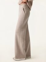 Double Waistband Straight Leg Pants with Pockets
