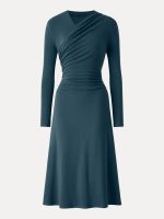 ProWarm Surplice V-neck Ruched Midi Dress - Image 11