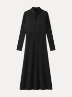 Standout Mandarin Collar Frog Button Midi Brami Dress Limited Edition - Image 11