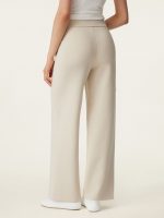 Textured Mid Rise Pull-on Straight Pant with Pockets - Image 7