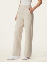 Textured Mid Rise Pull-on Straight Pant with Pockets - Image 6