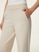 Textured Mid Rise Pull-on Straight Pant with Pockets - Image 2