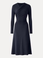 ProWarm Surplice V-neck Ruched Midi Dress - Image 12