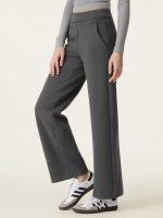 Textured Mid Rise Pull-on Straight Pant with Pockets - Image 15