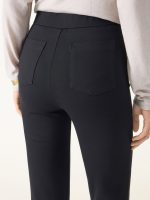 Slimming Ponte High Rise Pull-on Flared Pants - Image 8