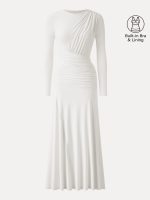 SkinKiss Boatneck Angled Ruched Maxi Brami Dress - Image 12