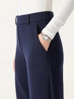 Stretchy Mid Rise Straight Leg Pull-on Pants with Pockets - Image 7
