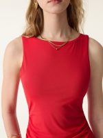 SkinKiss Boatneck Ruched A-line Mini Brami Dress - Image 4