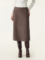 Slimming A-line Pull-on Midi Skirt - Image 4