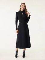 Standout Mandarin Collar Frog Button Midi Brami Dress Limited Edition - Image 6