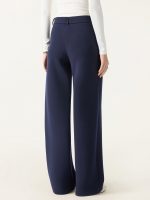 Stretchy Mid Rise Straight Leg Pull-on Pants with Pockets - Image 11
