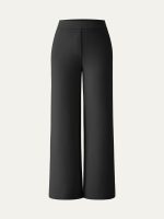 Textured Mid Rise Pull-on Straight Pant with Pockets - Image 9