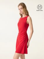 SkinKiss Boatneck Ruched A-line Mini Brami Dress - Image 6