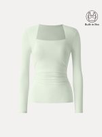 SkinKiss Trapeze Neck Ruched Long Sleeve Brami - Image 10