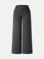 Stretchy Mid Rise Straight Leg Pull-on Pants with Pockets - Image 21